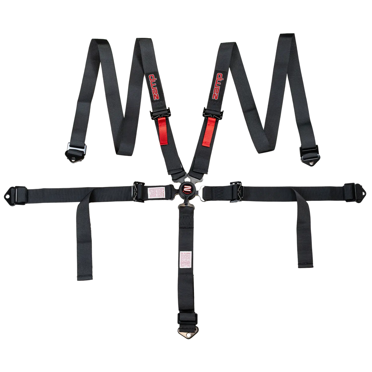 Zamp 5-Point Youth Camlock Harness - 2" Belts - Pull Down - Bolt-In / Wrap Around - Black