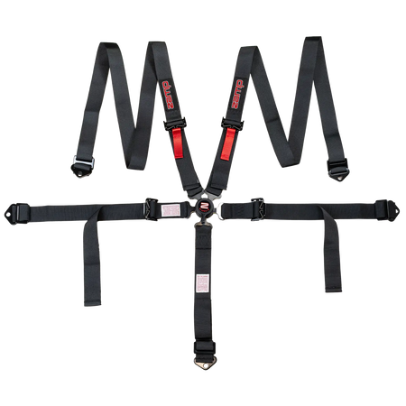 Zamp 5-Point Youth Camlock Harness - 2" Belts - Pull Down - Bolt-In / Wrap Around - Black