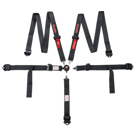 Zamp 5-Point Youth Camlock Harness - 2" Belts - Pull Down - Bolt-In / Wrap Around - Black