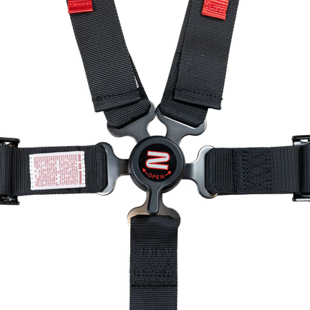 Zamp 5-Point Youth Camlock Harness - 2" Belts - Pull Down - Bolt-In / Wrap Around - Black