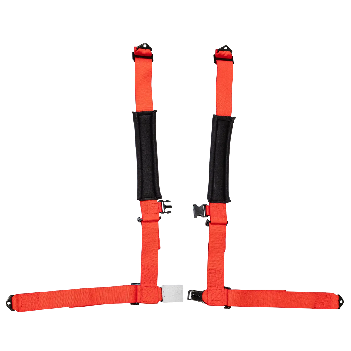 Zamp UTV 4-Point Latch & Link Harness - 2" Belts - Pull Down - Bolt-In - Red