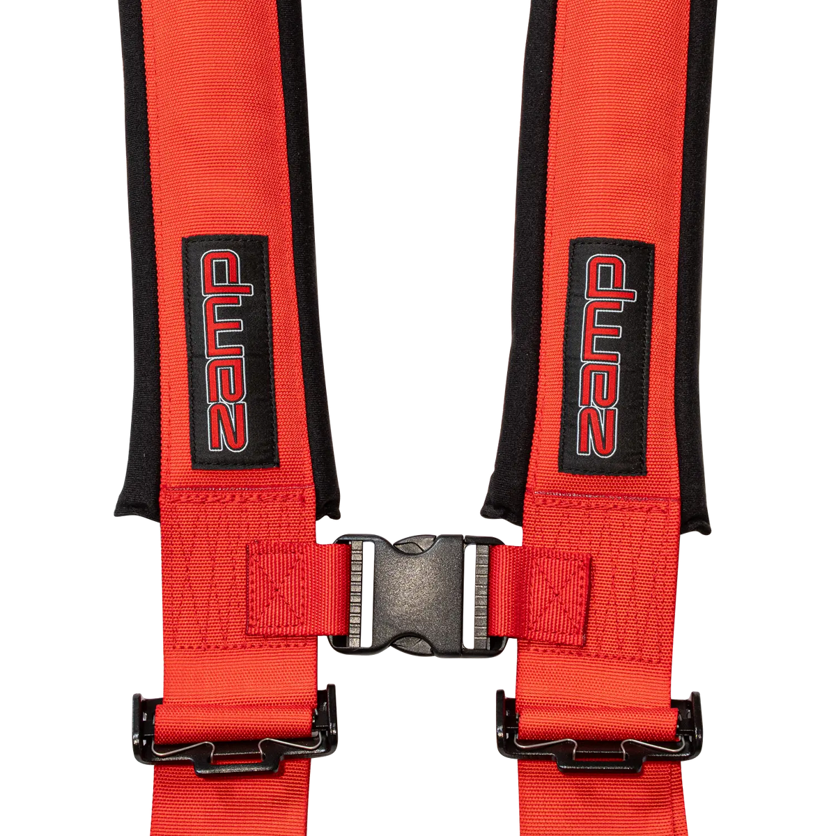 Zamp UTV 4-Point Latch & Link Harness - 2" Belts - Pull Down - Bolt-In - Red