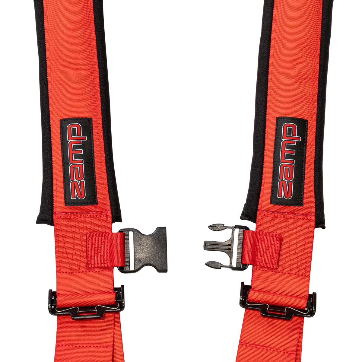 Zamp UTV 4-Point Latch & Link Harness - 2" Belts - Pull Down - Bolt-In - Red
