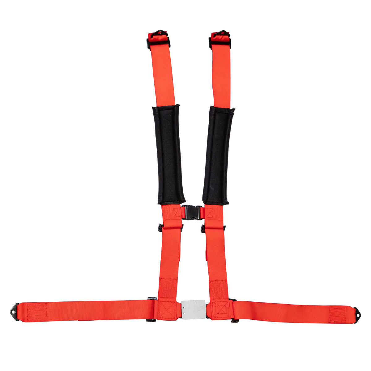 Zamp UTV 4-Point Latch & Link Harness - 2" Belts - Pull Down - Bolt-In - Red