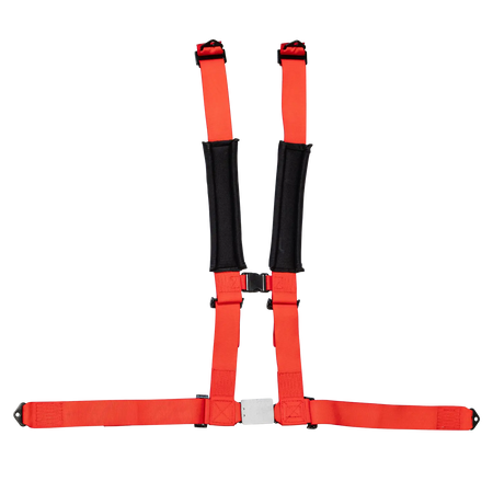 Zamp UTV 4-Point Latch & Link Harness - 2" Belts - Pull Down - Bolt-In - Red
