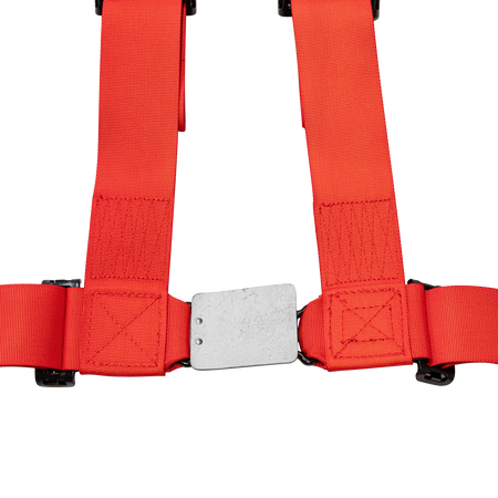 Zamp UTV 4-Point Latch & Link Harness - 2" Belts - Pull Down - Bolt-In - Red