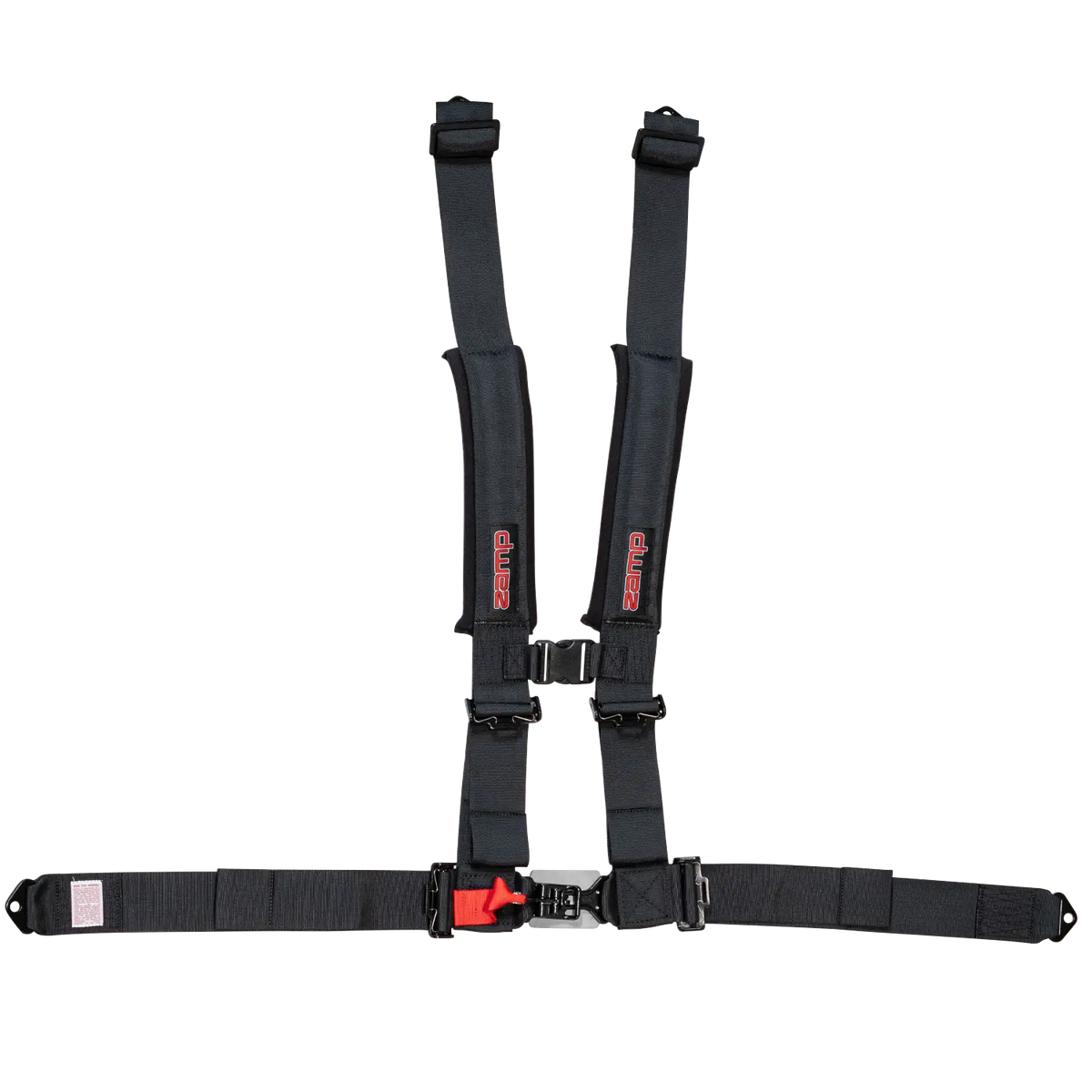 Zamp UTV 4-Point Latch & Link Harness - 2" Belts - Pull Down - Bolt-In - Black
