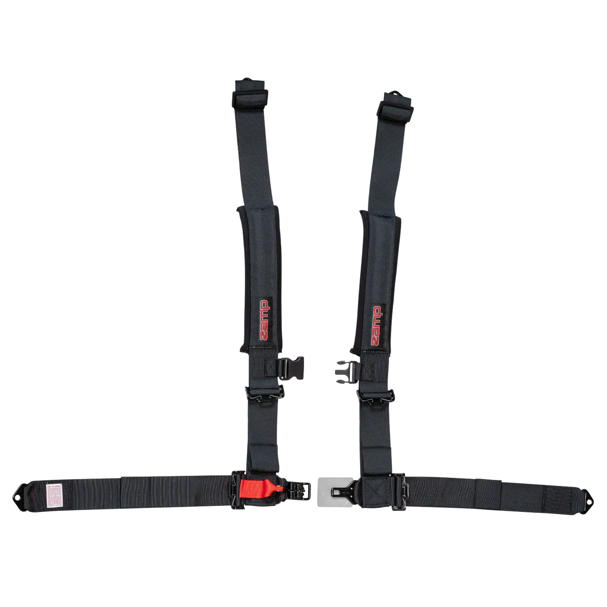 Zamp UTV 4-Point Latch & Link Harness - 2" Belts - Pull Down - Bolt-In - Black