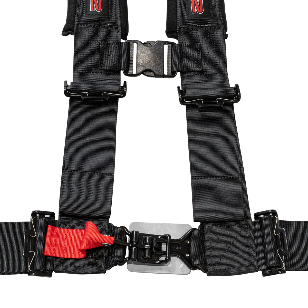 Zamp UTV 4-Point Latch & Link Harness - 2" Belts - Pull Down - Bolt-In - Black