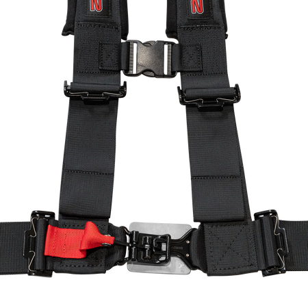 Zamp UTV 4-Point Latch & Link Harness - 2" Belts - Pull Down - Bolt-In - Black