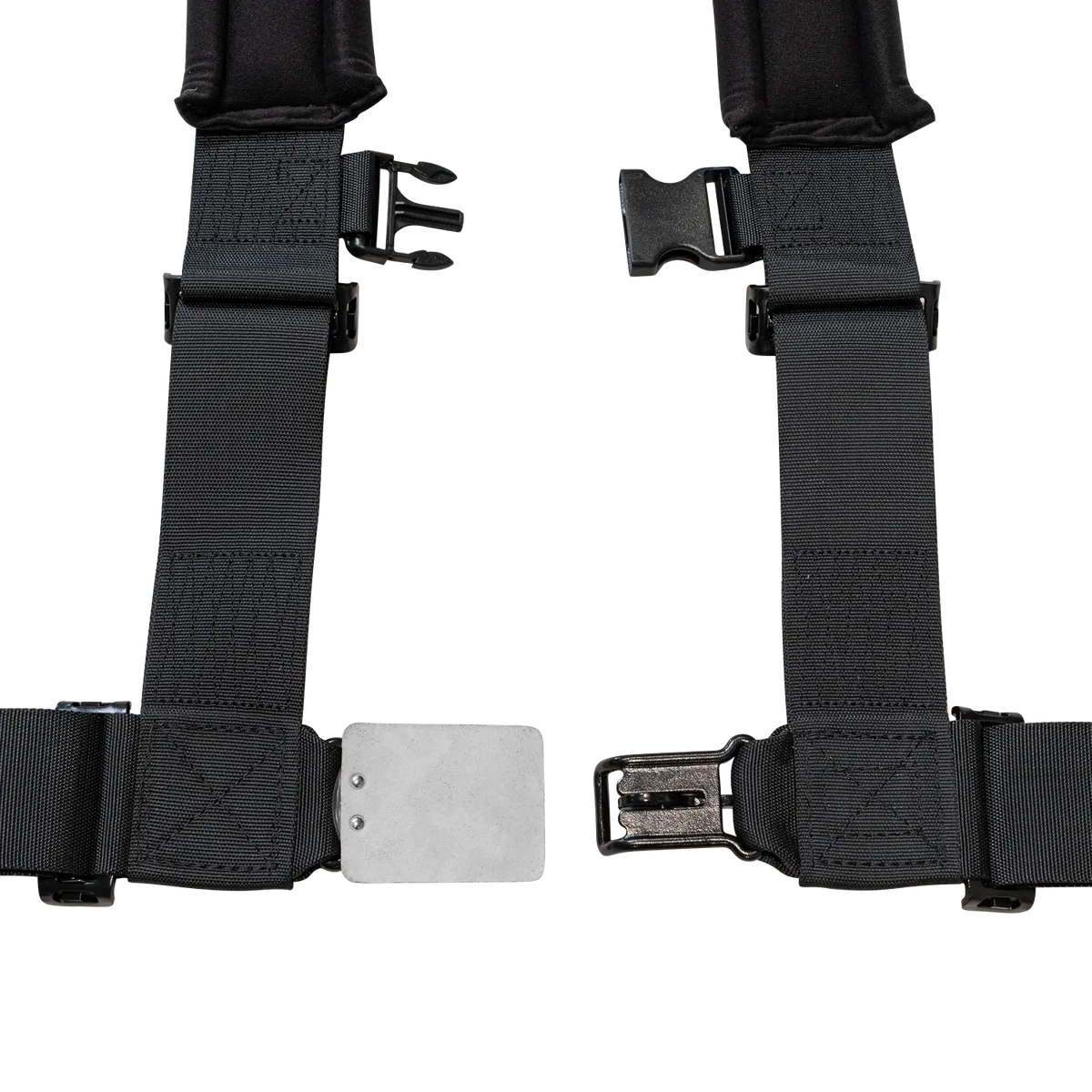 Zamp UTV 4-Point Latch & Link Harness - 2" Belts - Pull Down - Bolt-In - Black