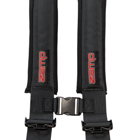 Zamp UTV 4-Point Latch & Link Harness - 2" Belts - Pull Down - Bolt-In - Black