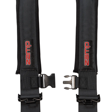 Zamp UTV 4-Point Latch & Link Harness - 2" Belts - Pull Down - Bolt-In - Black