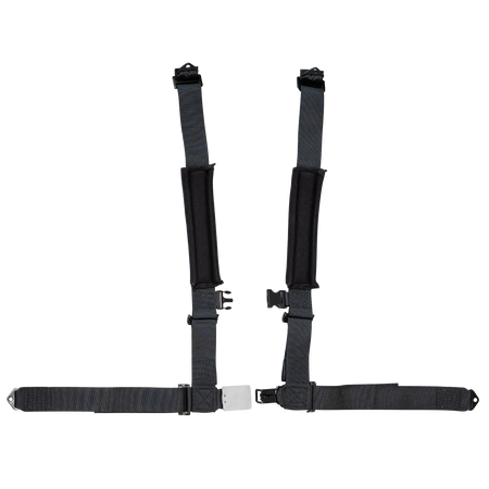 Zamp UTV 4-Point Latch & Link Harness - 2" Belts - Pull Down - Bolt-In - Black