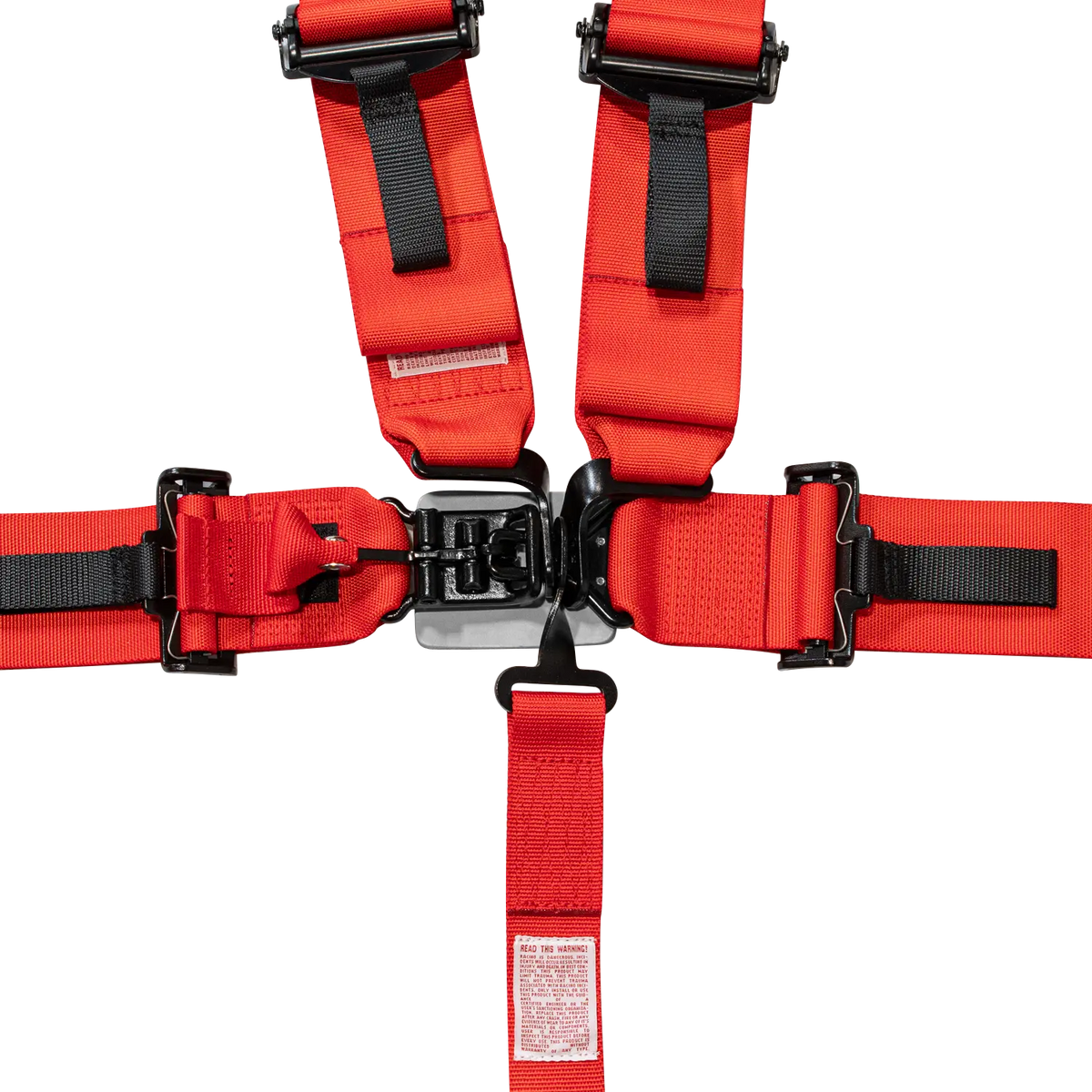 Zamp UTV 5-Point Latch & Link Harness - 2" Belts - Pull Down - Bolt-In - Red