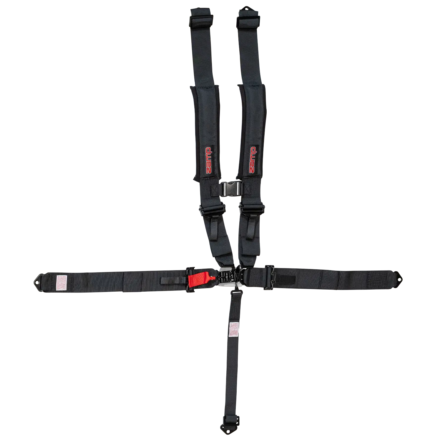 Zamp UTV 5-Point Latch & Link Harness - 2" Belts - Pull Down - Bolt-In - Black