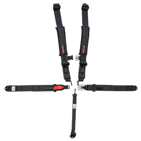 Zamp UTV 5-Point Latch & Link Harness - 2" Belts - Pull Down - Bolt-In - Black