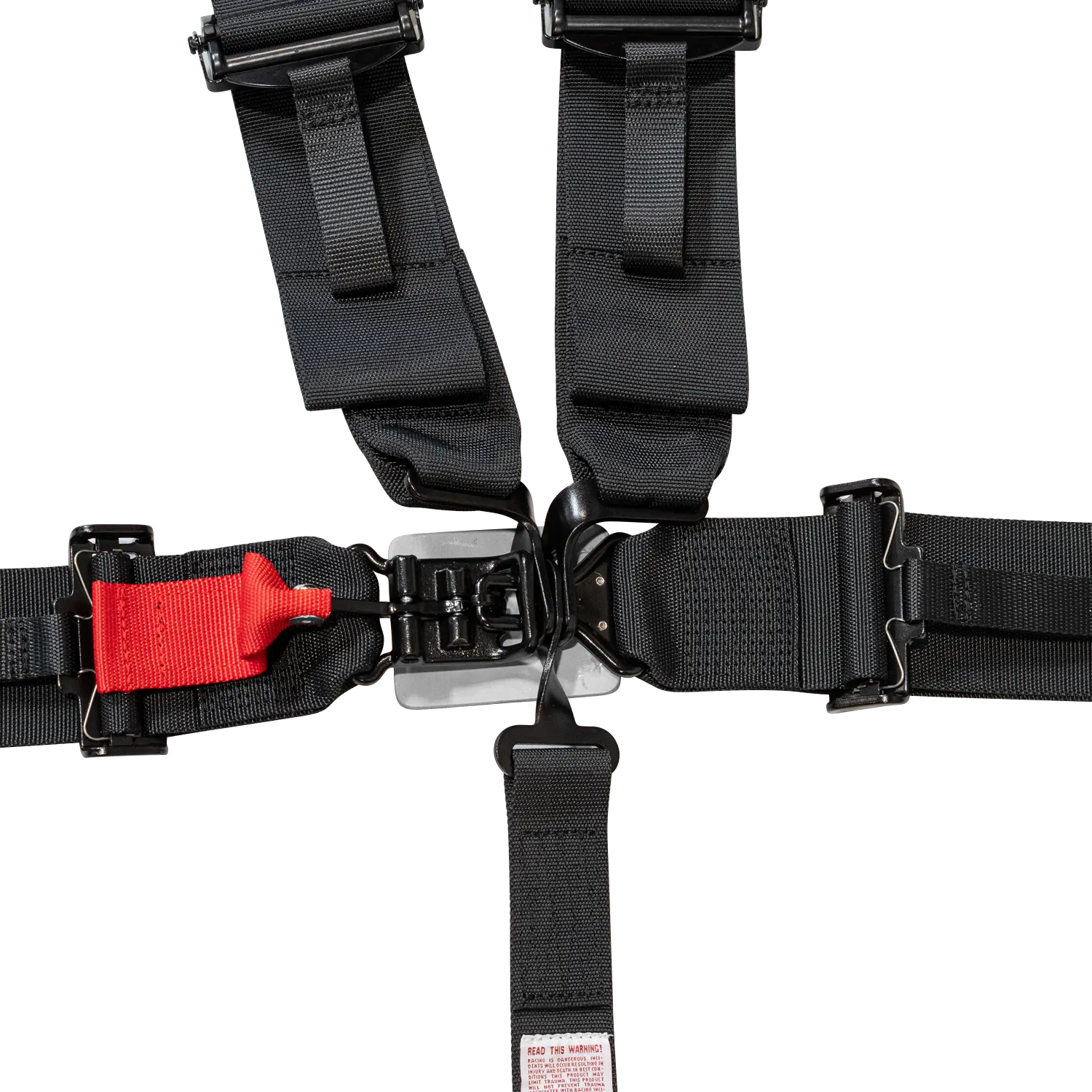 Zamp UTV 5-Point Latch & Link Harness - 2" Belts - Pull Down - Bolt-In - Black