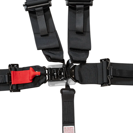 Zamp UTV 5-Point Latch & Link Harness - 2" Belts - Pull Down - Bolt-In - Black
