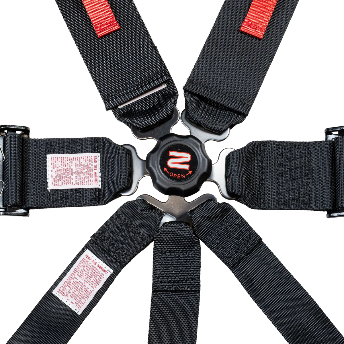 Zamp 7-Point U Loop Camlock Harness - 3" Belts - Pull Down - Bolt-In / Wrap Around - Black