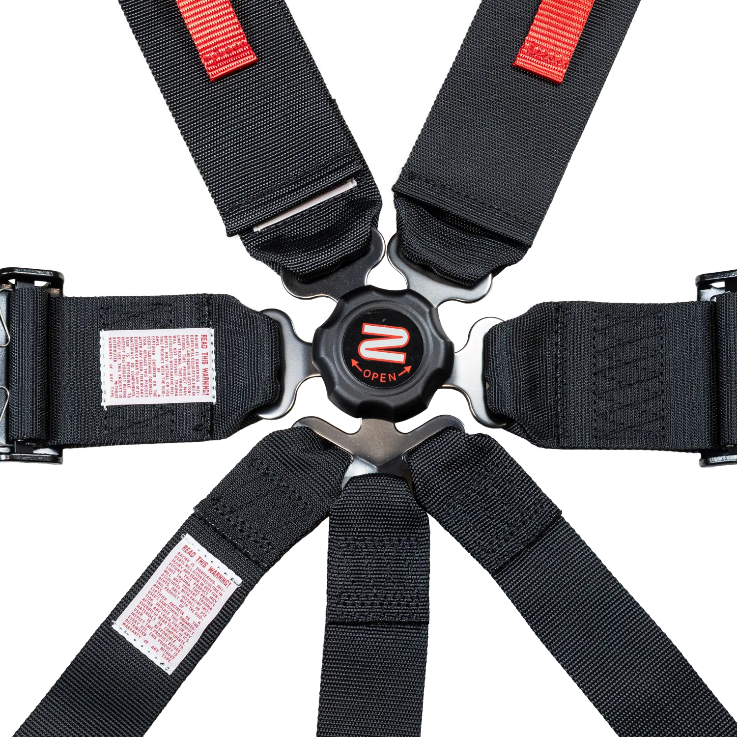 Zamp 7-Point U Loop Camlock Harness - 3" Belts - Pull Down - Bolt-In / Wrap Around - Black