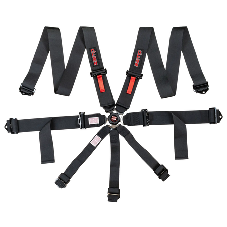 Zamp 7-Point Camlock Harness - 3" Belts - Pull Down - Bolt-In / Wrap Around - Black