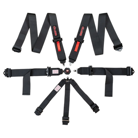 Zamp 7-Point Camlock Harness - 3" Belts - Pull Down - Bolt-In / Wrap Around - Black