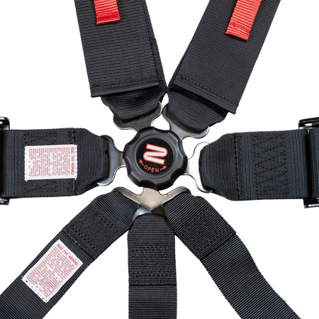 Zamp 7-Point Camlock Harness - 3" Belts - Pull Down - Bolt-In / Wrap Around - Black