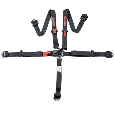 Zamp 5-Point Latch & Link Harness - 2" Belts - Pull Up - Bolt-In / Wrap Around - Black