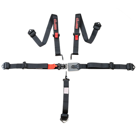Zamp 5-Point Latch & Link Harness - 2" Belts - Pull Up - Bolt-In / Wrap Around - Black