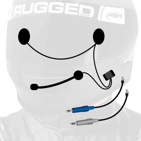 Rugged Radios Wired / STX Stereo Helmet Kit /w Alpha Audio Speakers & Mic HK-UNI
