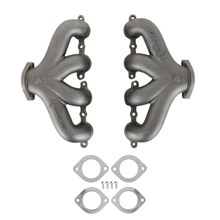 Hooker BlackHeart Cast Iron Center Dump Exhaust Manifold - GM LS-Series (Pair)