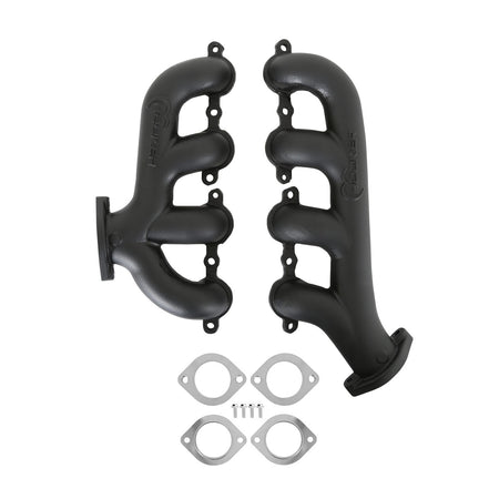 Hooker BlackHeart Cast Iron Exhaust Manifold - 2-1/2 in Outlet - GM LS-Series - Black Ceramic Coated (Pair)