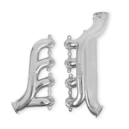 Hooker BlackHeart LS Turbo Cast Iron Exhaust Manifold - Silver Ceramic Coated - GM LS-Series