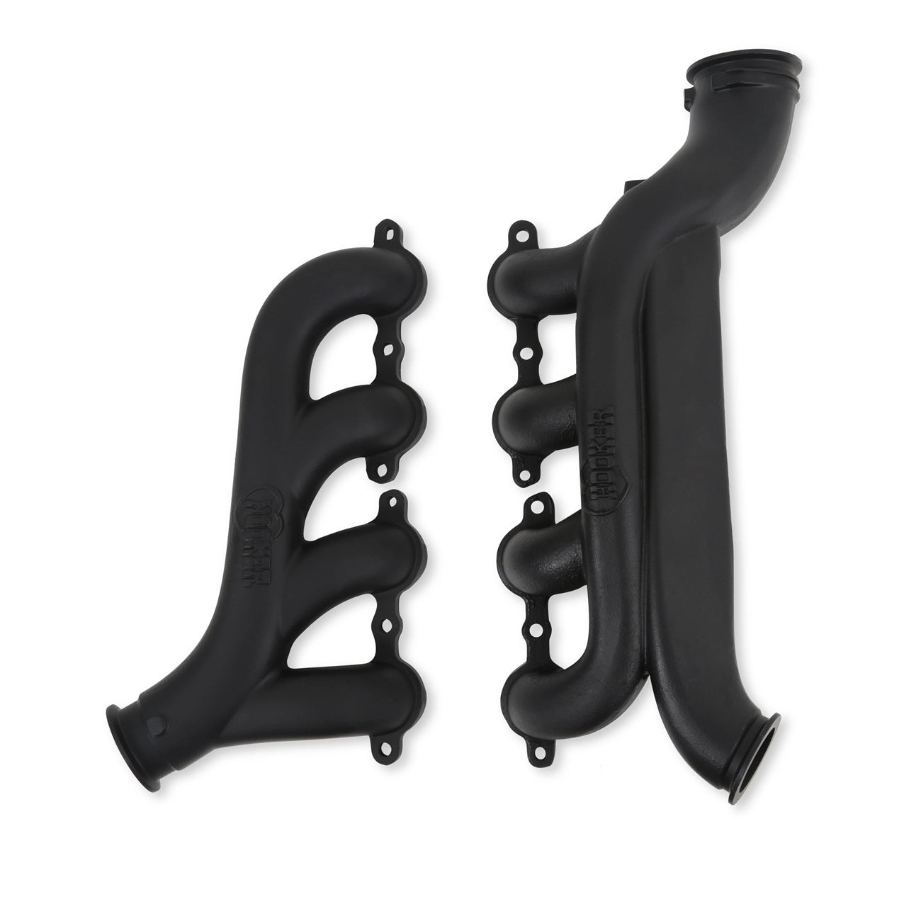 Hooker BlackHeart LS Turbo Cast Iron Exhaust Manifold - Black Ceramic Coated - GM LS-Series