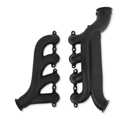Hooker BlackHeart LS Turbo Cast Iron Exhaust Manifold - Black Ceramic Coated - GM LS-Series