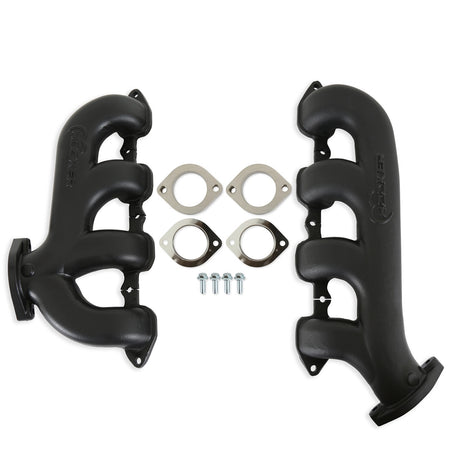 Hooker BlackHeart Cast Iron Exhaust Manifold - 2-1/2 in Outlet - GM LT-Series - Black Ceramic Coated (Pair)