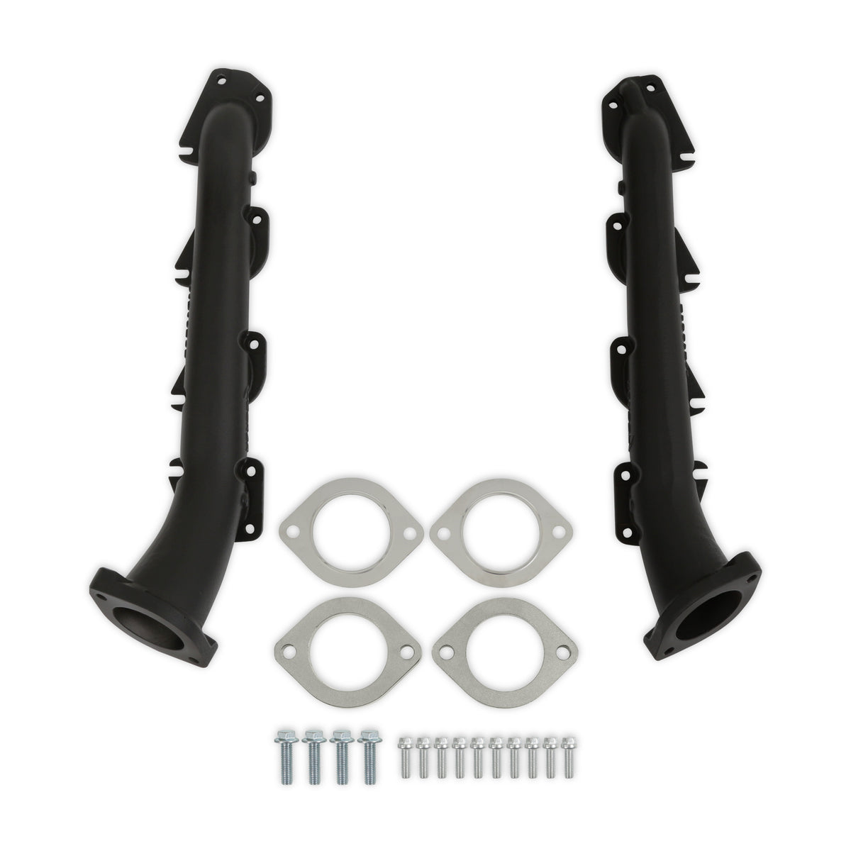 Hooker BlackHeart Cast Iron Exhaust Manifold - Mopar Gen III Hemi - Black Ceramic-Coated