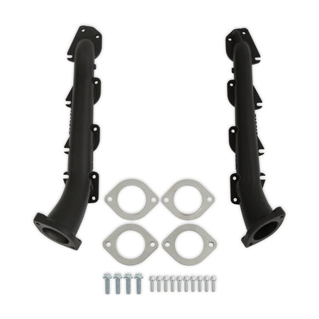 Hooker BlackHeart Cast Iron Exhaust Manifold - Mopar Gen III Hemi - Black Ceramic-Coated