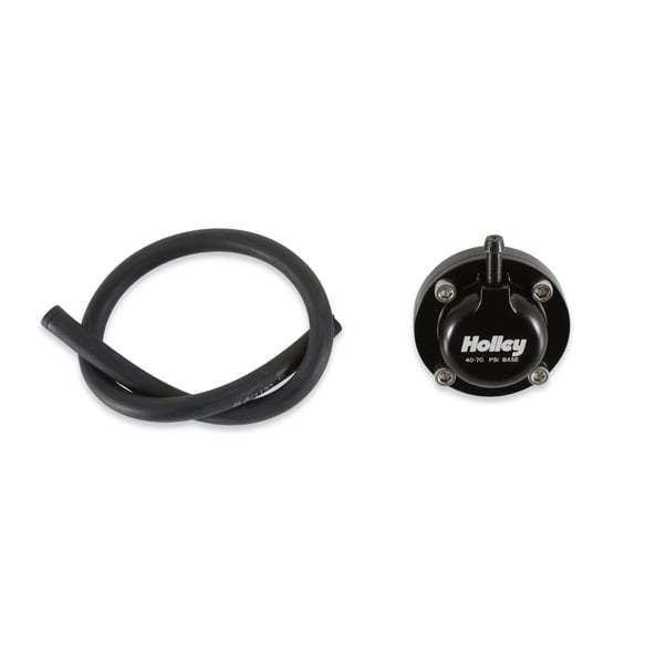 Holley Direct Mount Fuel Pulse Damper - 40-70 psi - 6 AN Male O-Ring - Black