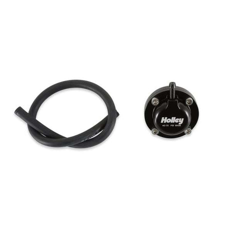 Holley Direct Mount Fuel Pulse Damper - 40-70 psi - 6 AN Male O-Ring - Black