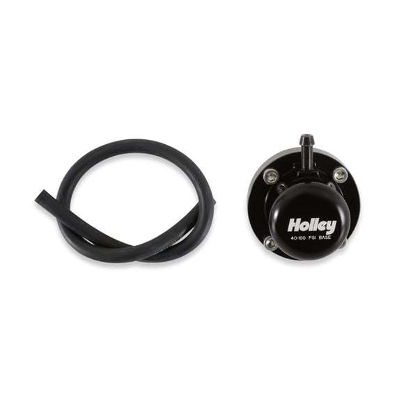 Holley Direct Mount Fuel Pulse Damper - 40-100 psi - 6 AN Male O-Ring - Black