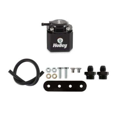 Holley In-Line Fuel Pulse Damper - 40-70 psi - 8 AN Female O-Ring Inlet / Outlet - Black