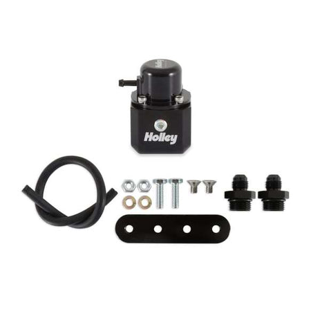 Holley In-Line Fuel Pulse Damper - 40-100 psi - 8 AN Female O-Ring Inlet / Outlet - Black