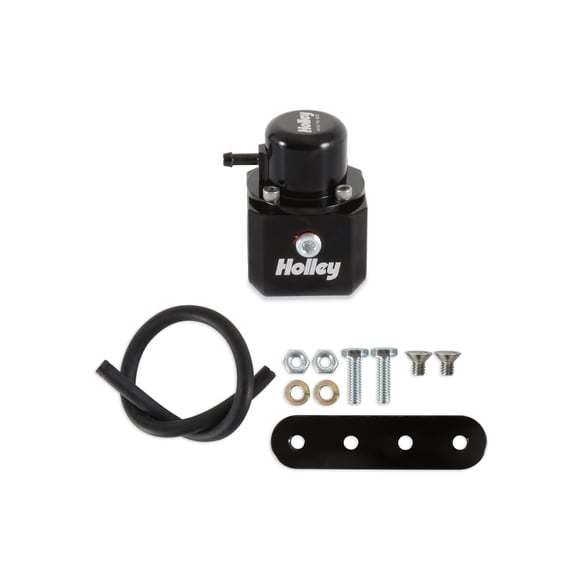 Holley In-Line Fuel Pulse Damper - 40-100 psi - 8 AN Female O-Ring Inlet / Outlet - Black