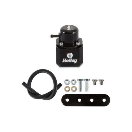 Holley In-Line Fuel Pulse Damper - 40-100 psi - 8 AN Female O-Ring Inlet / Outlet - Black