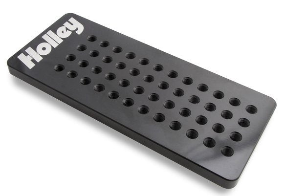 Holley Aluminum Jet Holder - Holds 48 Jets - Aluminum - Black