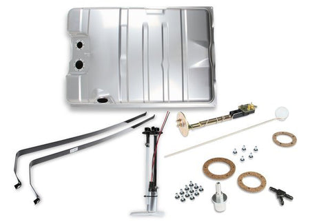 Holley Sniper EFI 19 Gallon Fuel Tank - 255 lph Pump - Silver - Mopar B-Body 1968-70
