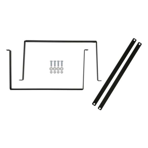 Holley Fuel Cell Bracket - 18.25 in Wide x 9.75 in Tall - Black - Holley Aluminum 15 Gallon Cells