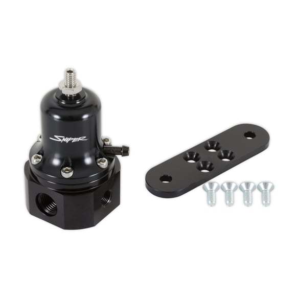 Holley Sniper EFI Fuel Pressure Regulator - 40 to 130 psi - 6 AN Female In / 6 AN Out / 6 AN Return - Black
